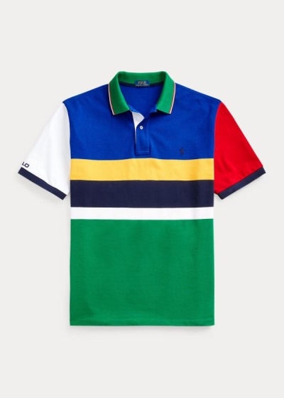 Polo Ralph Lauren Color-Blocked Mesh Polo Shirt Herre Danmark (HPOLS3291)